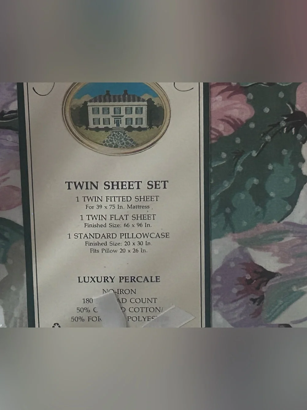 Vintage Martha Stewart “Swiss Garden “Twin Sheet Set